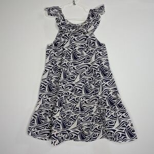✨3/$15 Vineyard Vines for Target white blue ocean sailboat ruffle dress 7/8